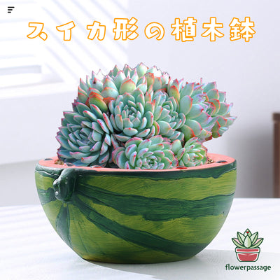 HP0001 ｟フルーツシリーズ｠ 🍉スイカモデル 植木鉢